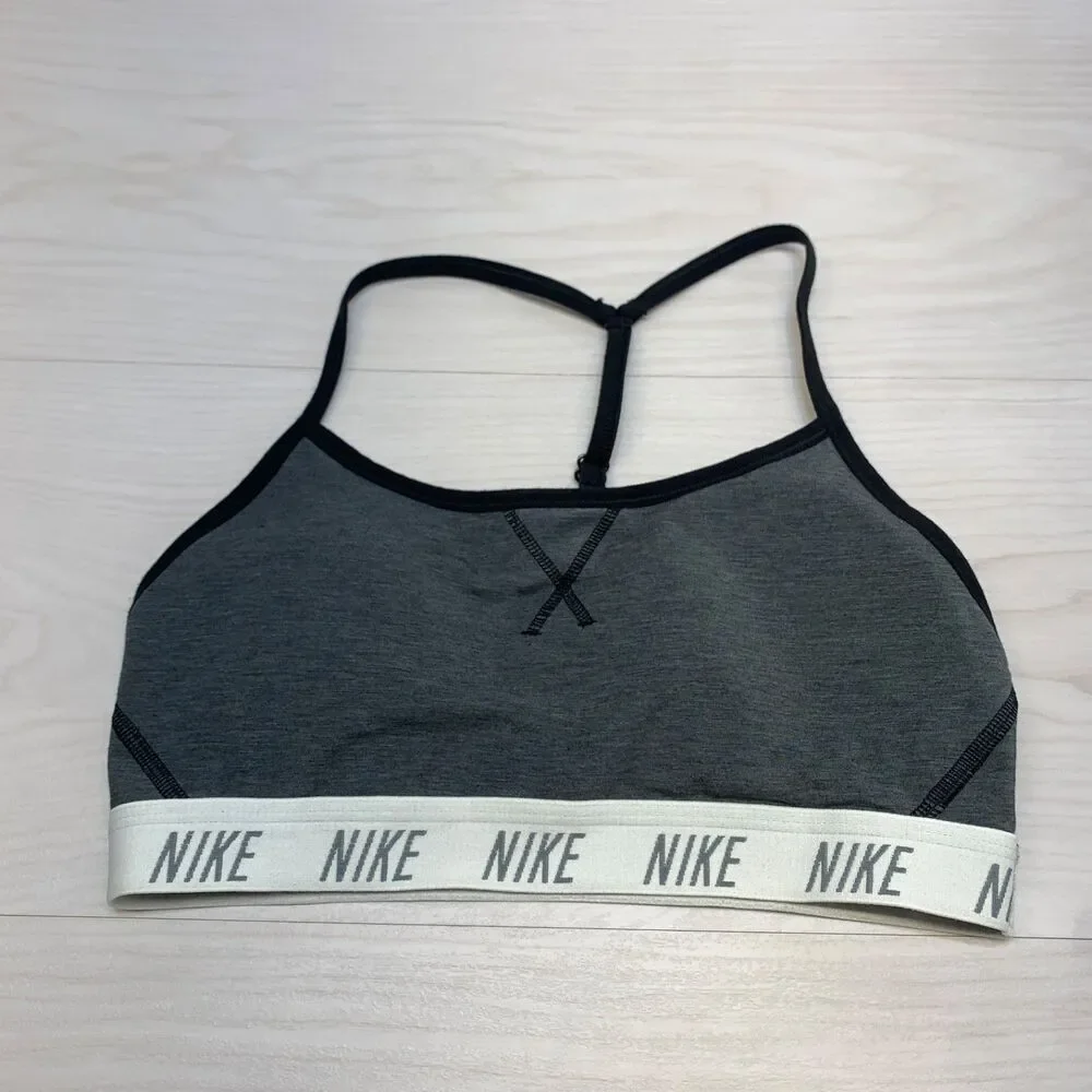 Nike Soft Bra Medium Support Padded Women's Gray Small‎